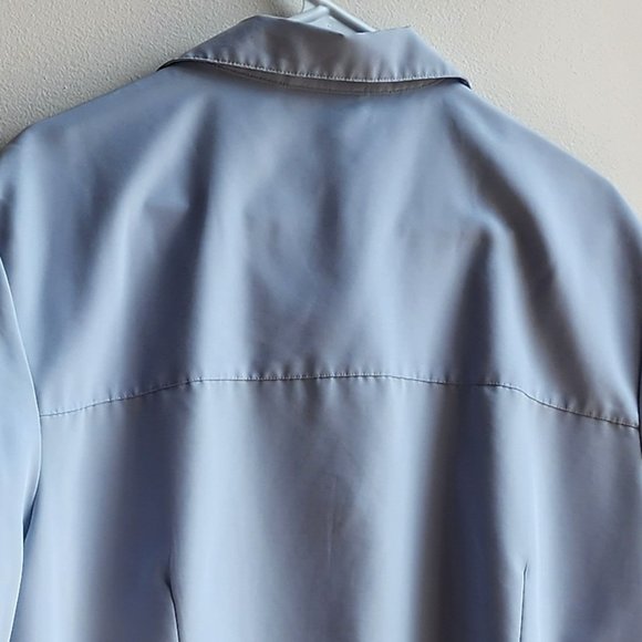 Kathie Lee Collection Vintage Blue Shortsleeve Button Down Blouse Size 22W/24W - Picture 11 of 14